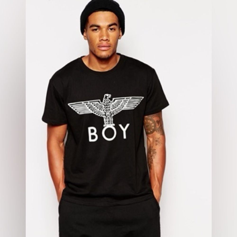BOY London Black Eagle Cotton Crew Neck Short Sleeve T Shirt Size M (Unisex)